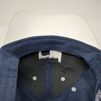 Rrj Strapback Hat Blue One Size Adjustable Embroidered Vented Holes 6 Panel Hit