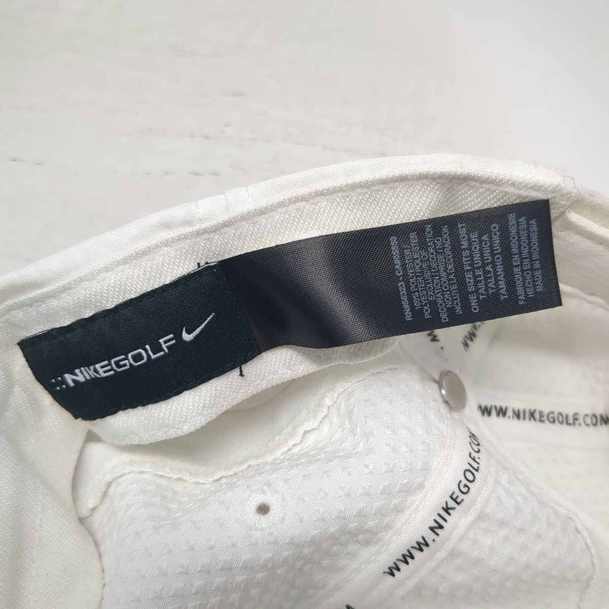 Nike Baseball Cap White One Size Kyäni Golf Logo Performance Strapback Hat