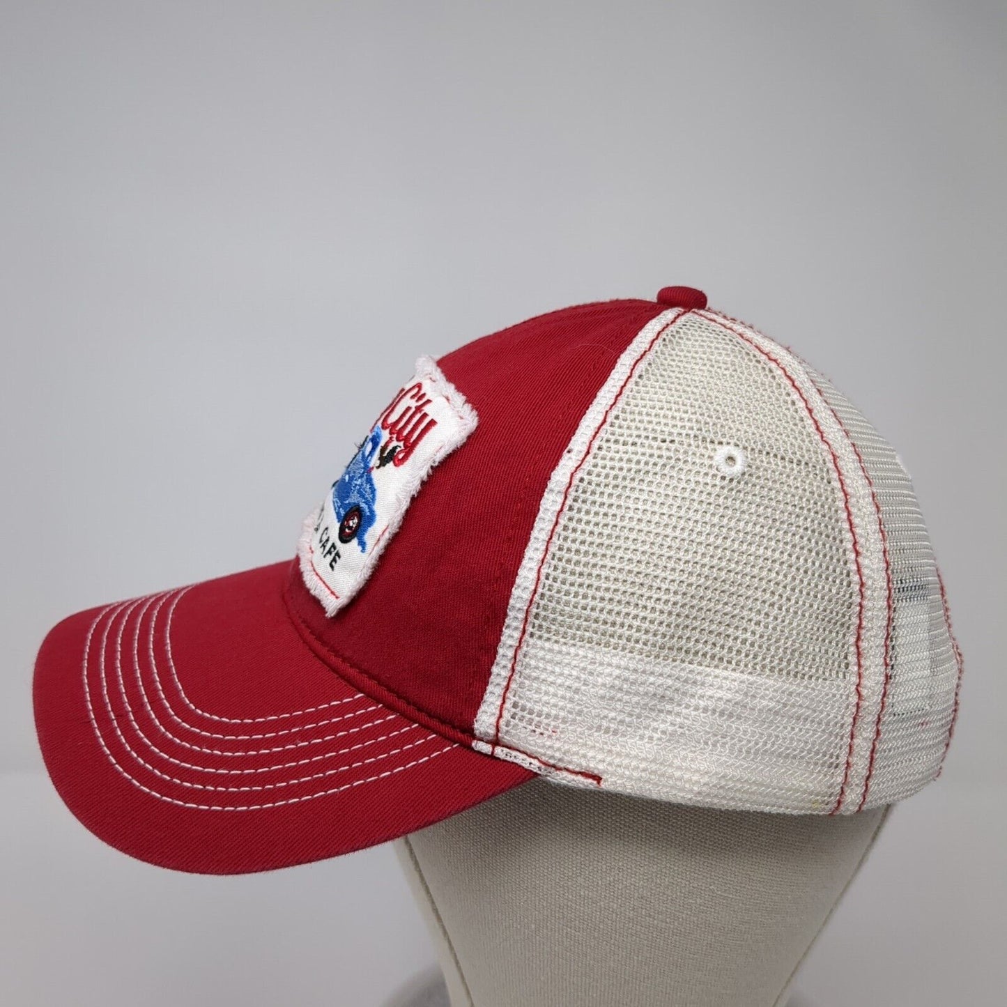 Big City Coffee & Cafe Strapback Trucker Hat Red One Size District