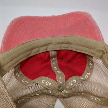 C.C Exclusives Strapback Trucker Hat Multi One Size Ponytail Distressed