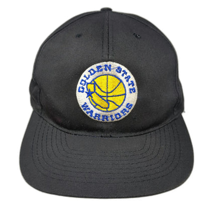 Golden State Warriors NBA OTTO Snapback Hat Black Blue Yellow White Vintage