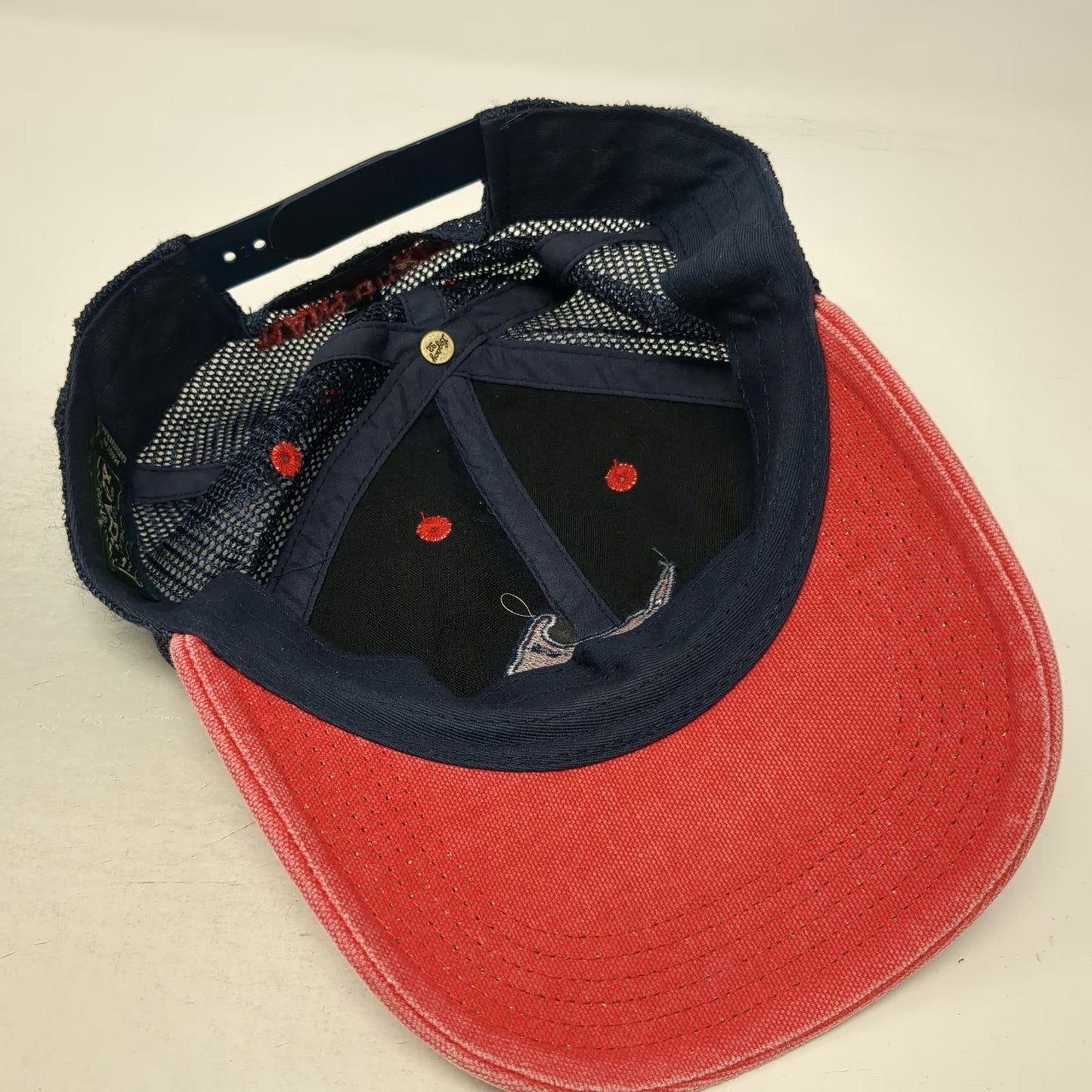 Legacy Trucker Hat Red Blue One Size Nantucket Island Map Snapback Mesh