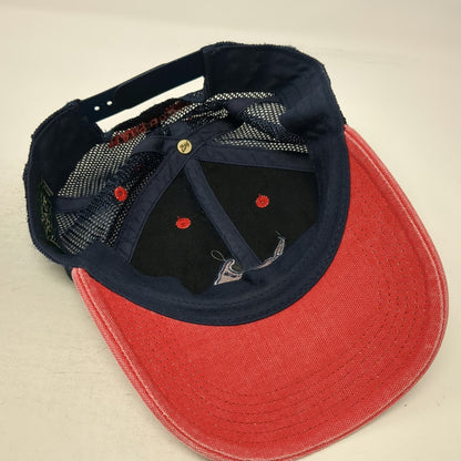 Legacy Trucker Hat Red Blue One Size Nantucket Island Map Snapback Mesh