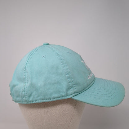 Orange Beach Sea Turtle Strapback Hat Blue One Size Solid Adjustable