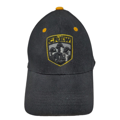 Top of the World Men's Fitted Hat Black Embroidered The Crew Logo Cotton Blend