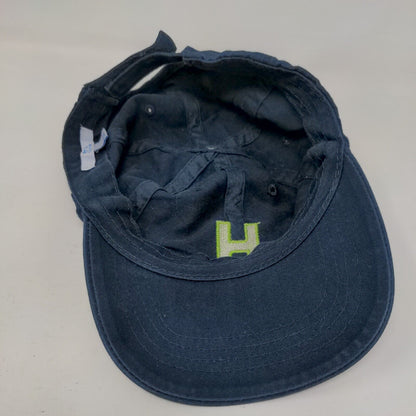 Letter H Strapback Hat Blue One Size Embroidered 6 Panel Port & Company