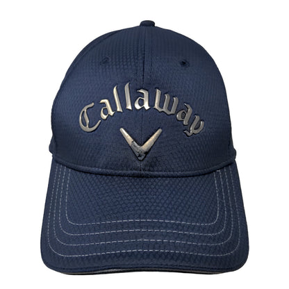 Callaway Golf Men's Strapback Hat Blue Adjustable 3D Odyssey Logo Distressed