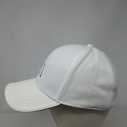 Adidas Fitted Hat White L/XL Adjustable Embroidered Logo 6 Panel Polyester