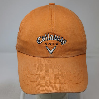 Callaway Baseball Cap Orange One Size Embroidered Golf Logo Slideback Strap Hat