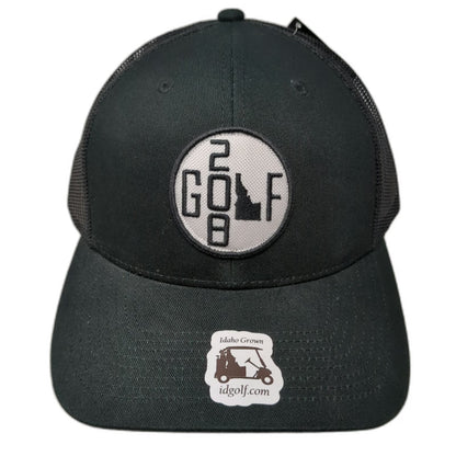 Outdoor Cap Trucker Hat Black One Size 208 Golf Idaho Mesh Snapback Patch Map