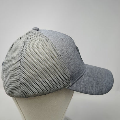 Under Armour Trucker Hat Gray One Size Snapback Heathered Mesh Back Logo Patch