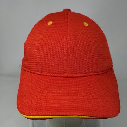 McDonald's Snapback Hat Red One Size Adjustable Employee Crew Cap Blank