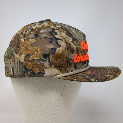 Richardson 5 Panel Brown One Size Outpost Western Store Camo Rope Snapback Hat