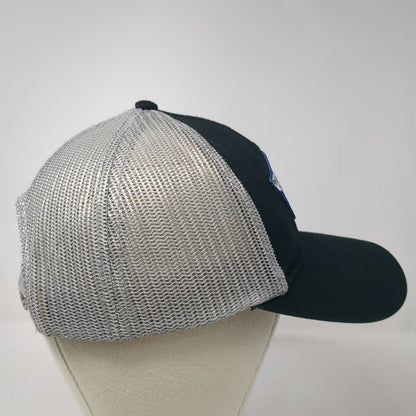 OTTO Trucker Hat Black One Size Millbrook Gas Patch Mesh Snapback Workwear Cap