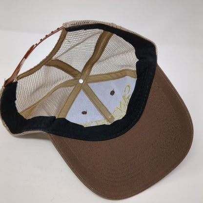 Can't Stop The Flop Snapback Trucker Hat Brown One Size Mesh Back
