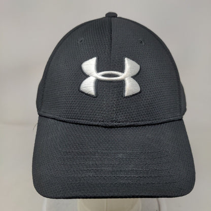 Under Armour Fitted Hat XL/XXL Black Embroidered Logo Vent Holes