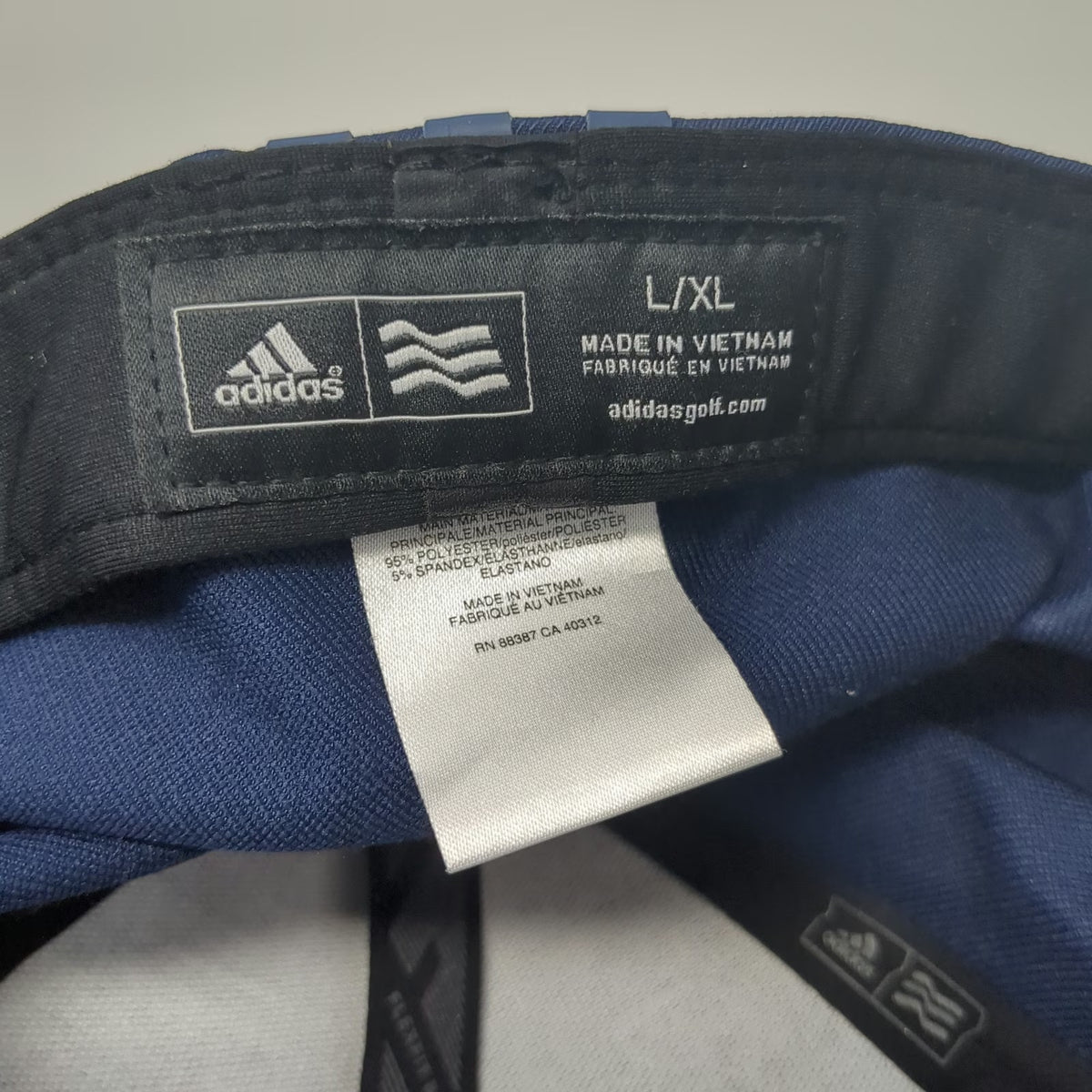 Adidas Baseball Cap Blue XL Fitted TaylorMade Golf Flexfit Delta Embossed Hat
