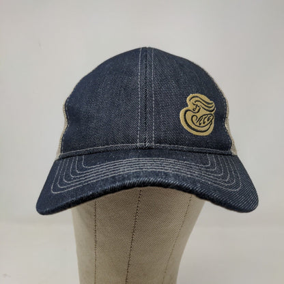 Panera Bread Men's Strapback Mesh Back Hat Blue Tan Adjustable Employee