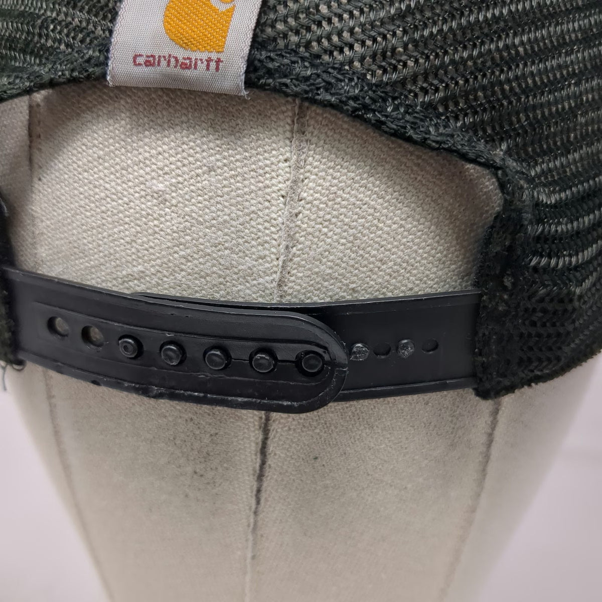 Carhartt Trucker Hat Black Gray One Size Snapback Mesh Logo Embroidered Work