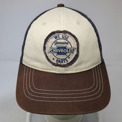 Infinity Headwear Baseball Cap Blue Beige Brown OSFM Chevrolet Parts Logo Hat