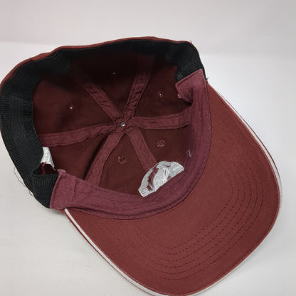 Unbranded Fitted Hat Red One Size Stretch Embroidered Logo 6 Panel