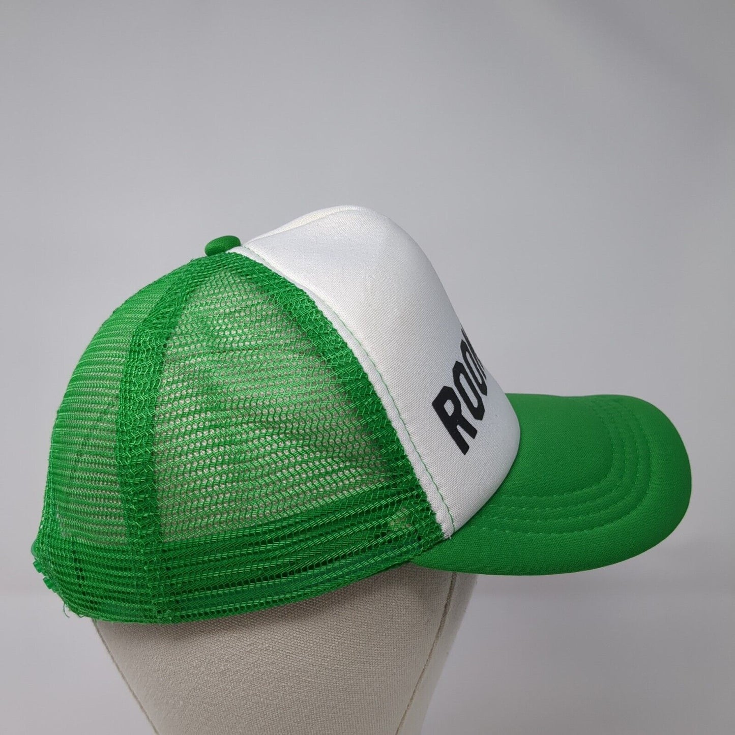 Rookie Snapback Trucker Hat Green One Size Adjustable Mesh Back 6 Panel