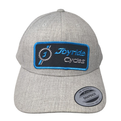 Joyride Cycles Snapback Hat Gray One Size Adjustable The Classics Yupoong