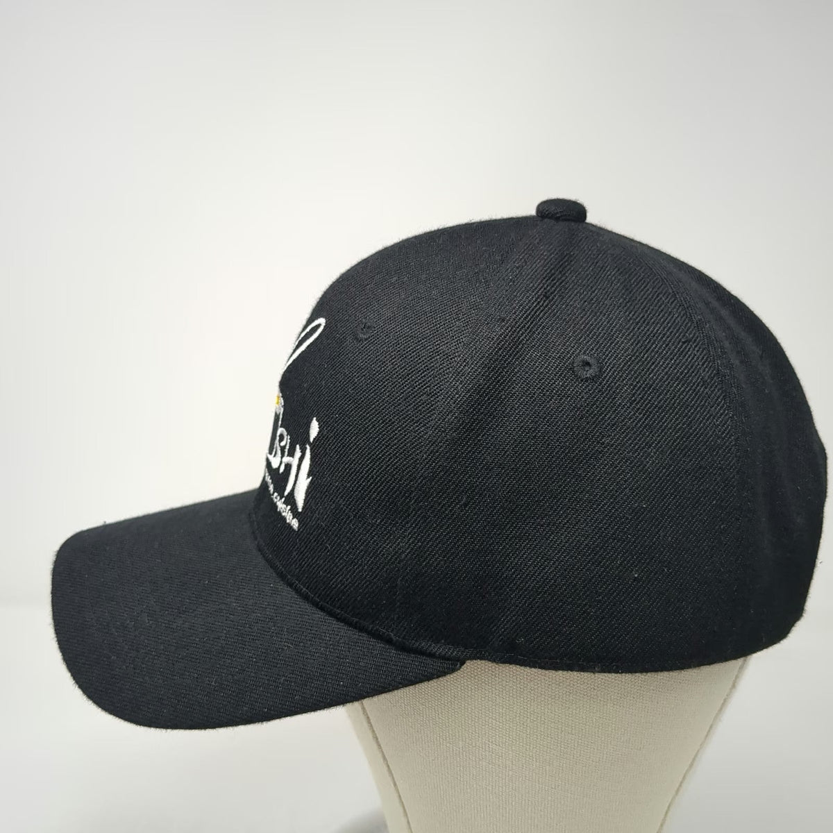 Yoshi Japanese Cuisine Baseball Cap Black One Size Slideback Sushi Logo Hat