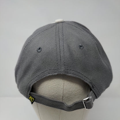 Klim Slideback Hat Gray One Size Adjustable Embroidered Vented Holes Polyester