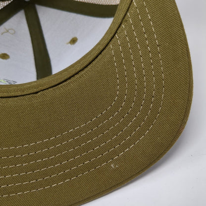 The Land Group Snapback Trucker Hat Brown One Size Mesh Back 6 Panel