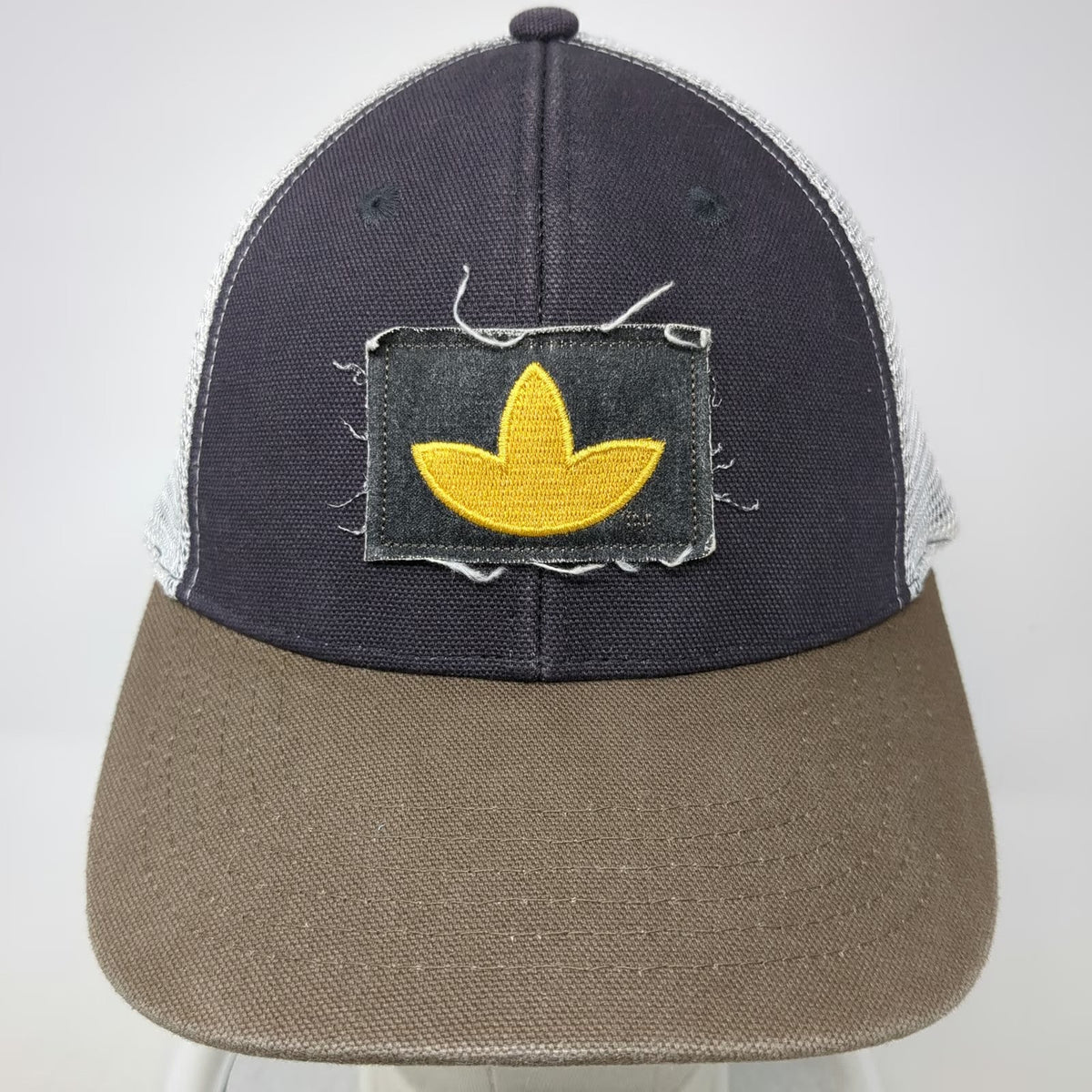 K-Products Trucker Hat Black Brown White Yellow One Size Simplot Mesh Back