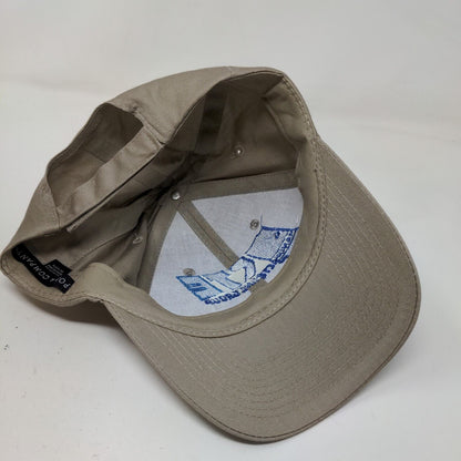 Port & Company Men's Strapback Hat Tan Adjustable RTE Manufacturing Logo