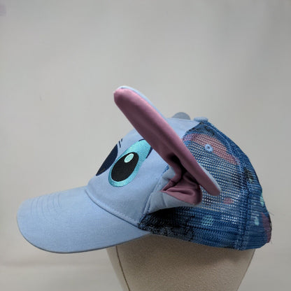 Stich Ears Adult Strapback Trucker Hat Multicolor 55-59cm Mesh Back Disney Parks