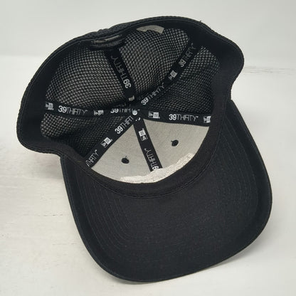 New Era Baseball Cap Black XL SD Backcountry Aviation Mountain Mesh Fitted Hat
