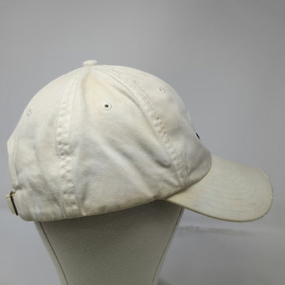 Nike Baseball Cap Beige Black Embroidered Swoosh Slideback Cotton Hat Vintage