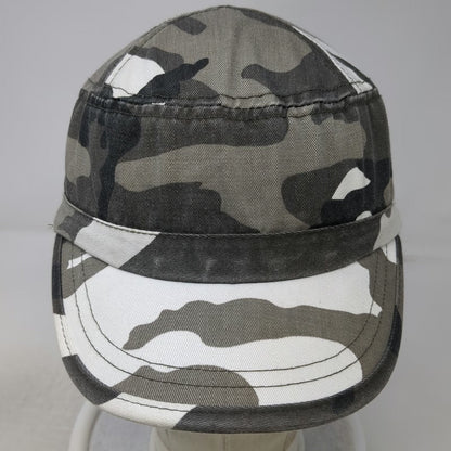 Headwear Guru Gray Army Cap One Size Camo Urban Strapback Flat Top Cadet Hat