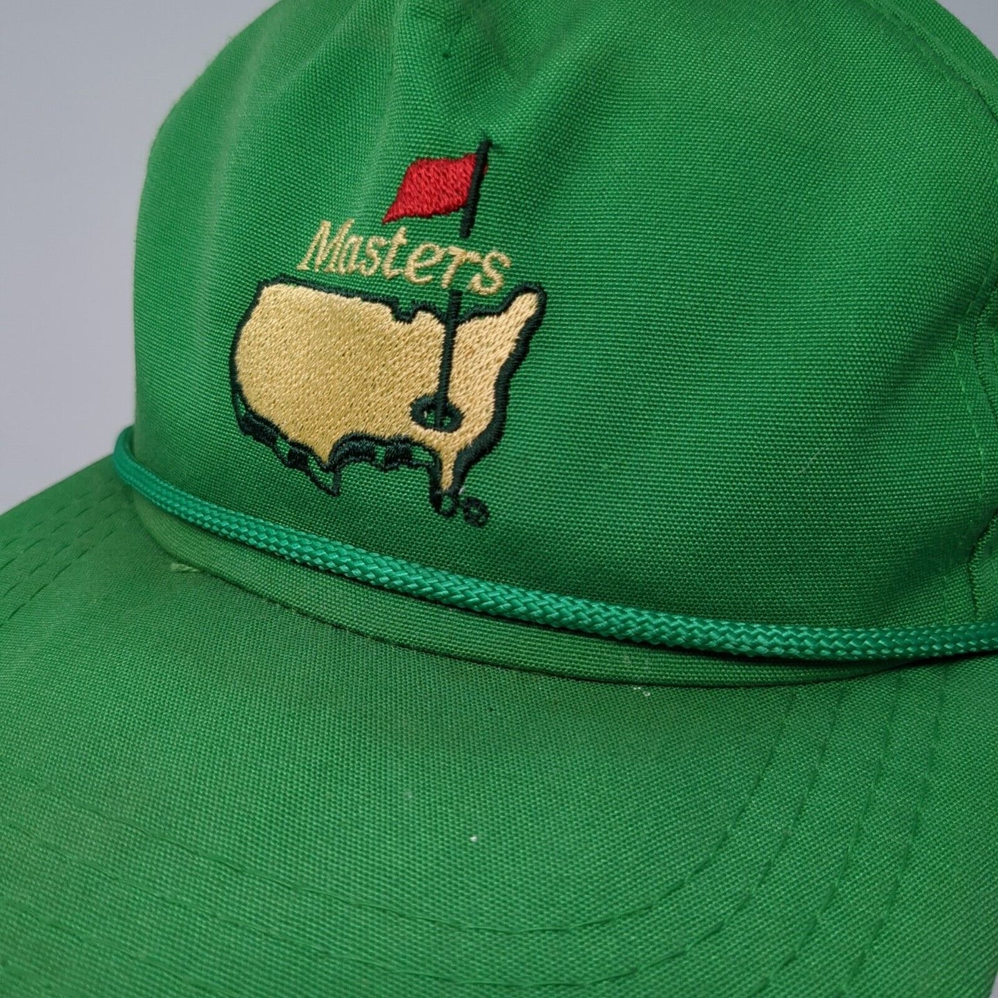 Derby Cap Vintage Slideback Trucker Rope Hat Masters Embroidered Logo Made USA