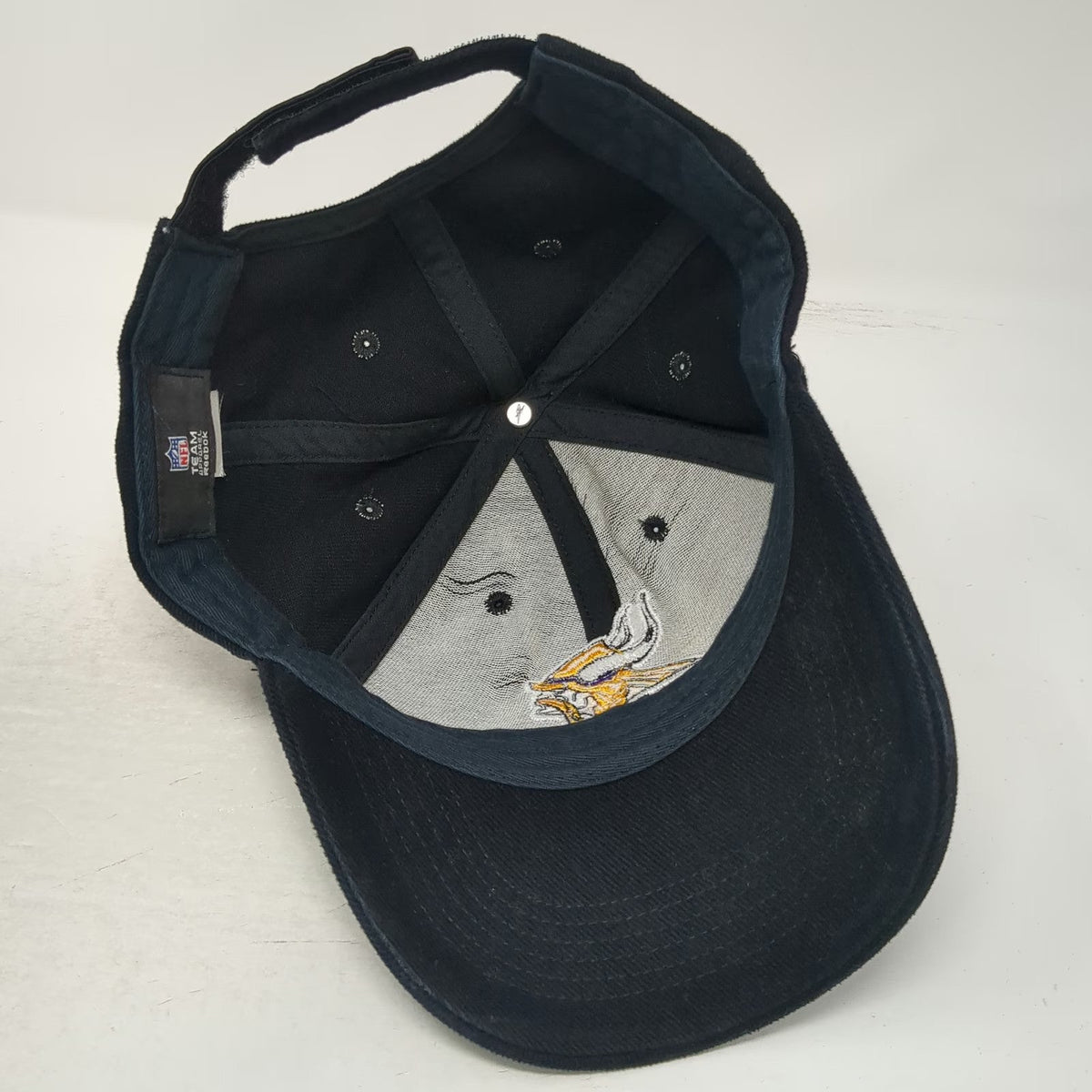 Reebok Baseball Cap Black One Size NFL Minnesota Vikings Corduroy Strapback Hat