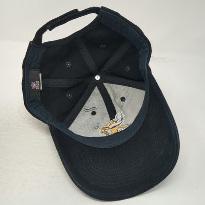 Reebok Baseball Cap Black One Size NFL Minnesota Vikings Corduroy Strapback Hat