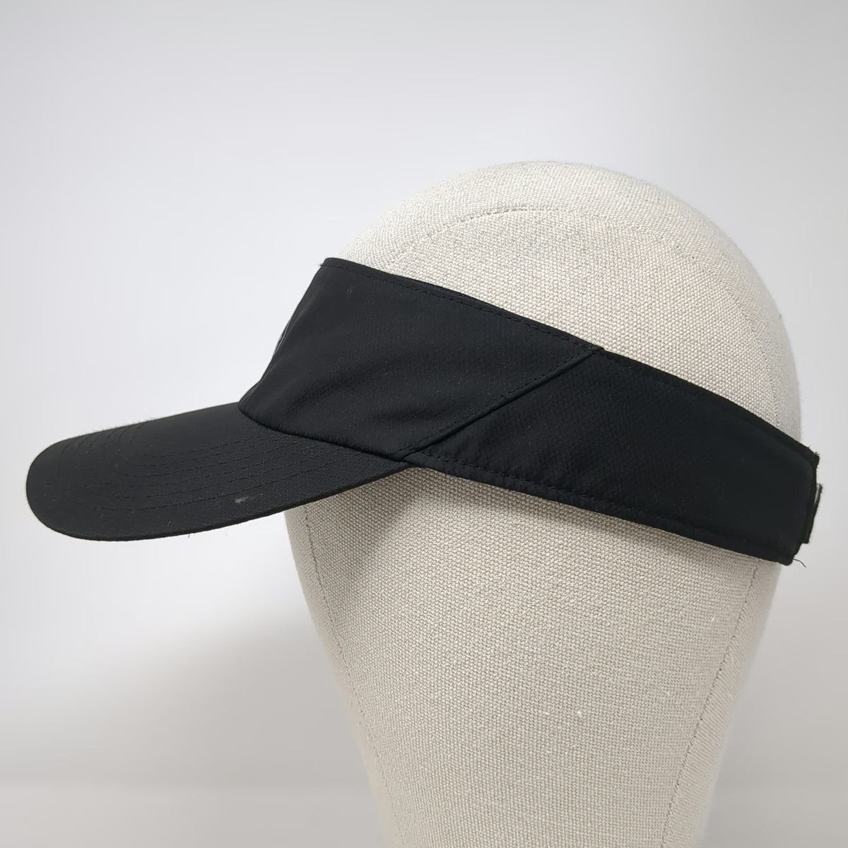 Buff Visor Black One Size Performance Running Logo Hat Reflective Strapback
