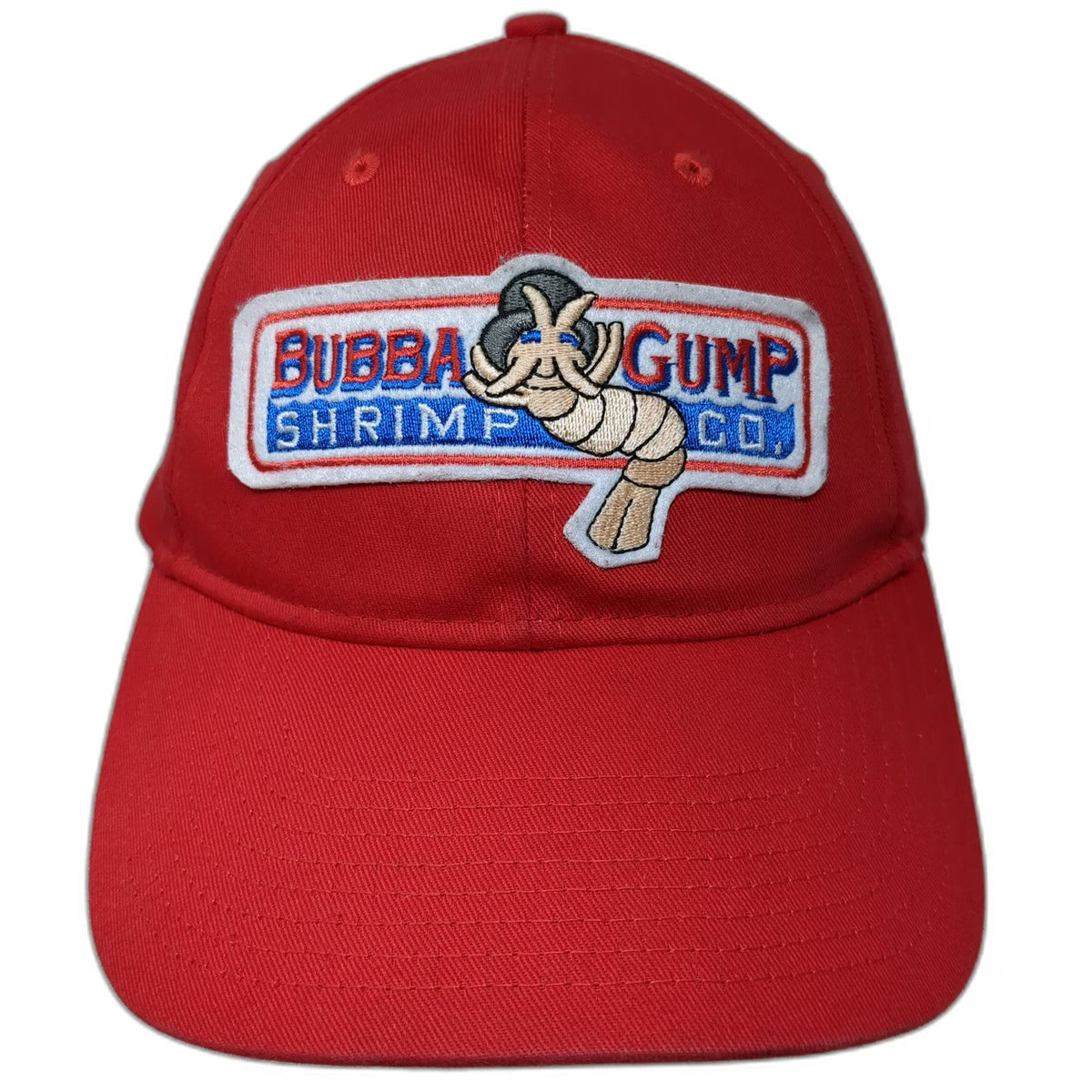 Bubba Gump Snapback Red One Size Hat Shrimp Restaurant Logo Cotton Patch 6 Panel