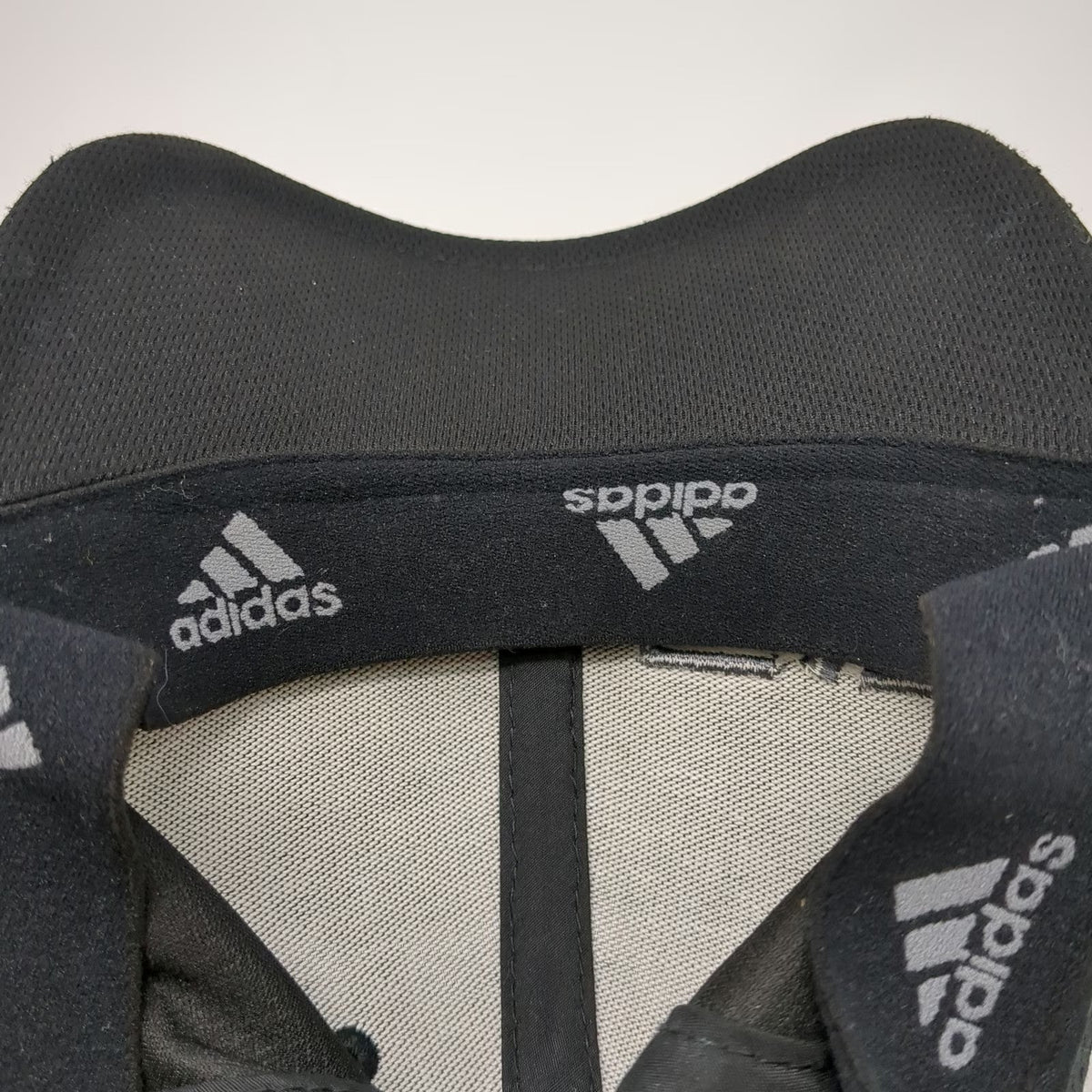 Adidas Baseball Cap Black M Fitted Mesh A-Flex Gray Stretch Fit Logo Hat