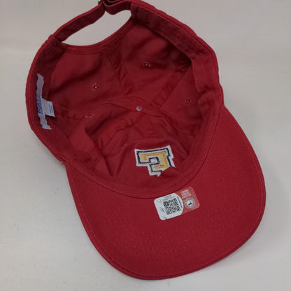 F Initial Slideback Hat Red One Size Adjustable Embroidered Port & Company