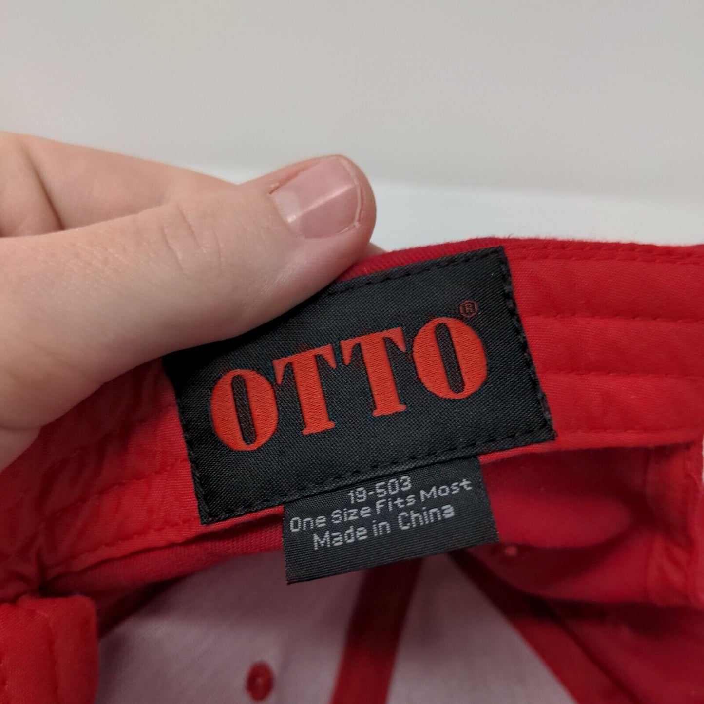 Lets Ride Strapback Hat Red OSFM Adjustable Embroidered 6 Panel Otto Cotton