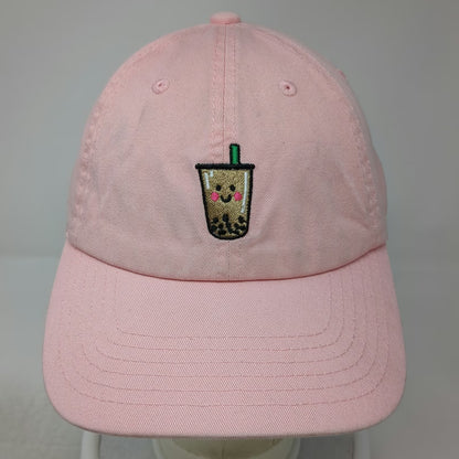 USA Premium Headwear Baseball Cap Pink One Size Boba Tea Cotton Hat Slideback