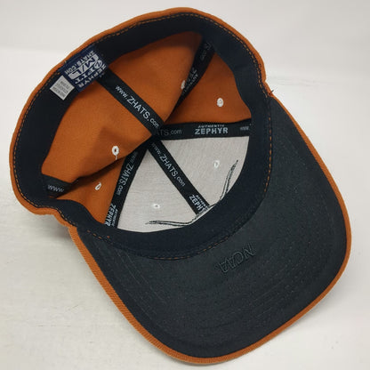 Texas Longhorns NCAA Zephyr Cap Brown White L Stretch Fit Embroidered Z-Fit Hat