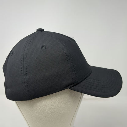 Puma 5 Panel Black One Size Iridescent Logo Slideback Stretch Athletic Sport Hat
