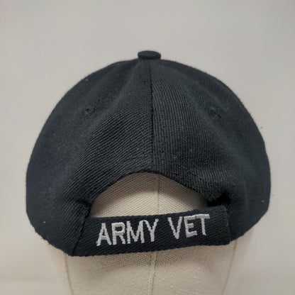 United States Army Veteran Strapback Hat Black OSFA Embroidered Cursedi