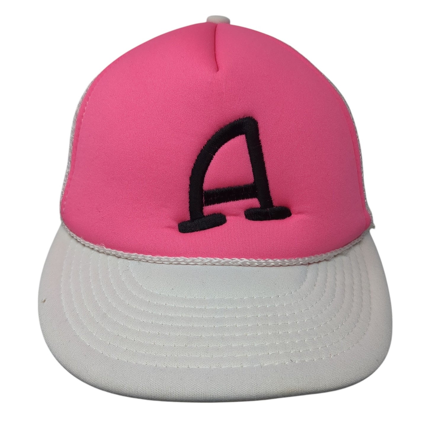Letter A Snapback Rope Trucker Hat Multi One Size Mesh Back Decky