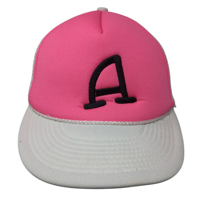 Letter A Snapback Rope Trucker Hat Multi One Size Mesh Back Decky